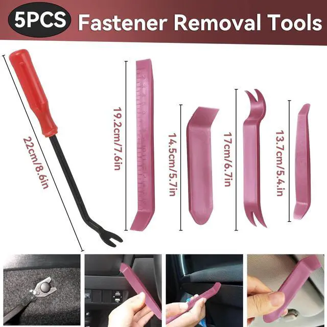 Alt view image 3 of 7 - 2080Pcs Car Retainer Clips & Fasteners Kit 33 Universal Sizes Nylon Bumper, Fender Rivets, Door Panel Clips, and Plastic Rivets with 10 Cable Ties and Removal Tool for Toyota, Ford, Benz (2080pcs)