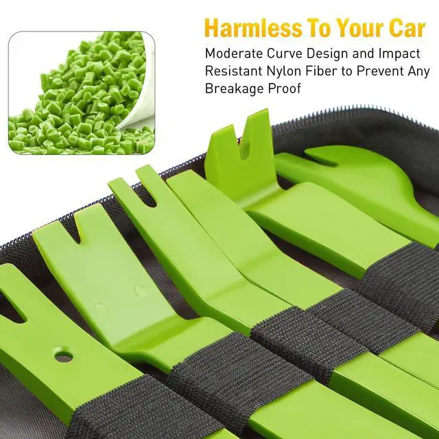 Alt view image 7 of 7 - 19Pcs Trim Removal Tool Set Panel Fastener Clips Removal Automotive Plastic Upholstery Pliers Removal Install Removal Car Tool with Storage Bag for Trim Panel Audio Clip Pliers Terminal-Green
