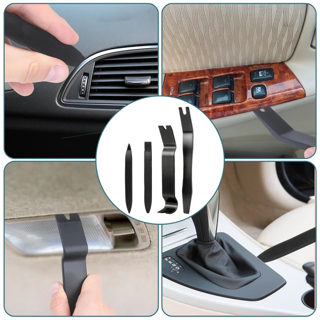 Alt view image 4 of 7 - 9 Pcs Auto Trim Removal Tool Kit - Plastic Pry Tool for Door Panel Dashboard Clip Remover, Fasteners Remover, Car Trim Removal Tool Kit with Precision Hook and Pick Set for Automotive