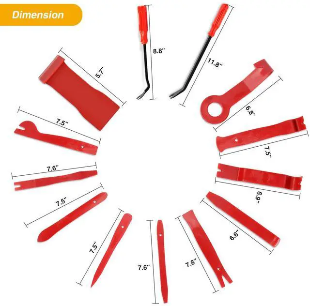 Alt view image 2 of 7 - Nylon Bumper Fastener Rivet Clips Car Clip Panel Audio Video Dashboard Dismantle Kits Installer Removal Tool (13PCS Trim Removal Tool Set)