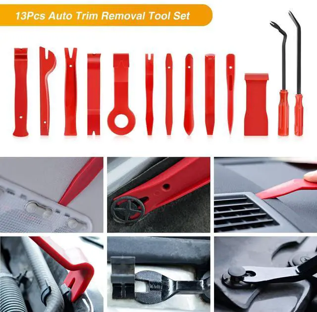 Alt view image 3 of 7 - Nylon Bumper Fastener Rivet Clips Car Clip Panel Audio Video Dashboard Dismantle Kits Installer Removal Tool (13PCS Trim Removal Tool Set)