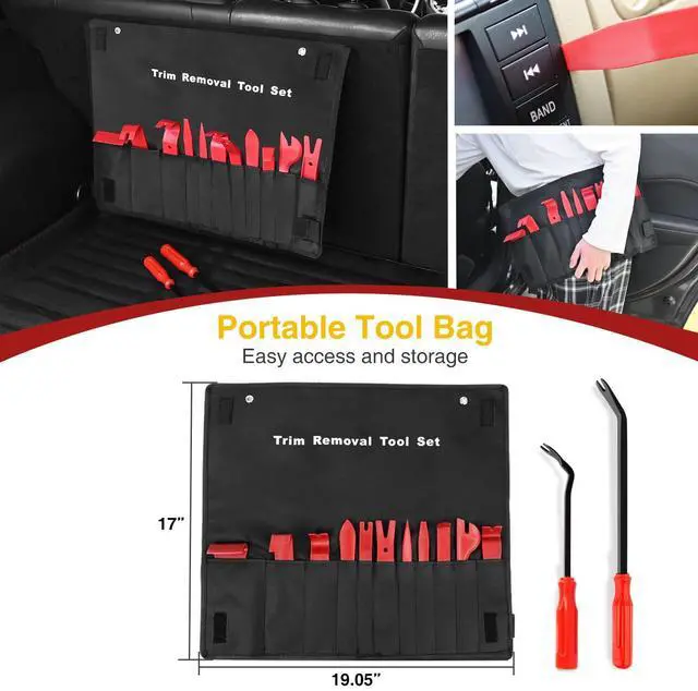 Alt view image 6 of 7 - Nylon Bumper Fastener Rivet Clips Car Clip Panel Audio Video Dashboard Dismantle Kits Installer Removal Tool (13PCS Trim Removal Tool Set)