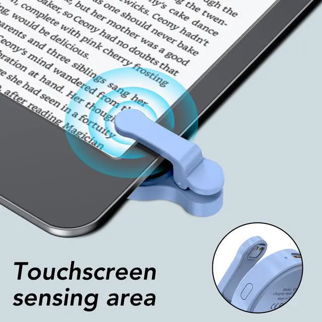 Alt view image 2 of 7 - Remote Control Page Turner for Kindle Paperwhite Oasis Kobo eReaders,Kindle Clicker Page Turner Accessories for iPhone,iPad, Android Tablets Reading Novels,Video Record&Shutter Selfie (Blue)