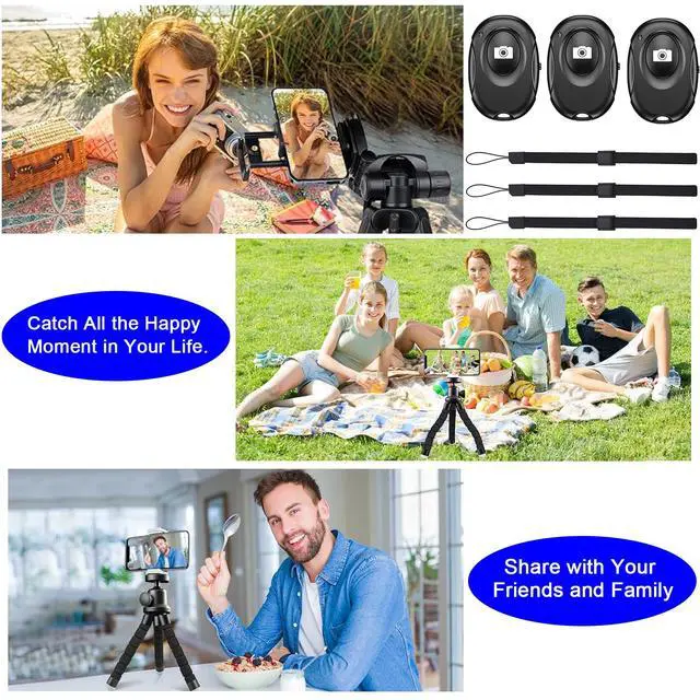 Alt view image 7 of 7 - Wireless Camera Shutter Clicker | Camera Shutter Remote Control for iPhone & Android Smartphones | Wireless Remote Control Selfie Button - Includes Wrist Strap
