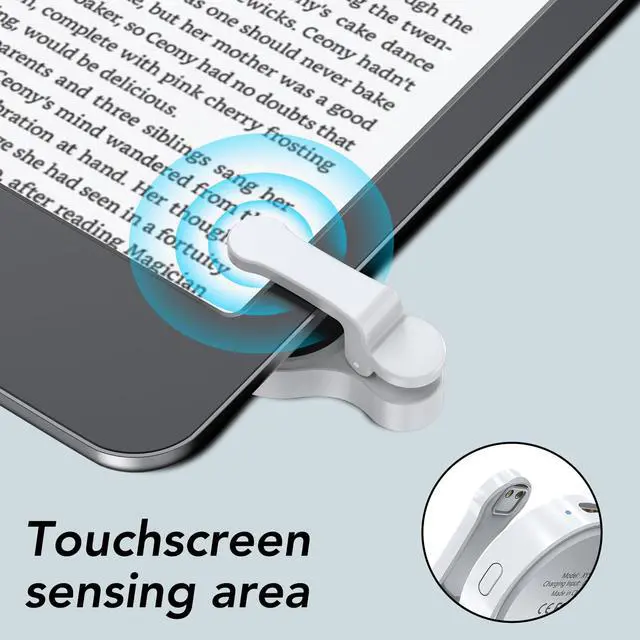 Alt view image 3 of 7 - Remote Control Page Turner for Kindle Paperwhite Oasis Kobo eReaders,Kindle Clicker Page Turner Accessories for iPhone,iPad, Android Tablets Reading Novels,Video Record&Shutter Selfie (Light White)
