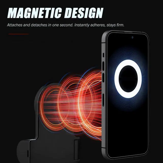 Alt view image 2 of 6 - Magnetic Selfie Ring Light, Snap Grip with Detachable Bluetooth Remote Control for iPhone, Rechargeable LED Fill Light, Smartphone Camera Handle, Photo Shooting Acccessories Compatible with Magsafe