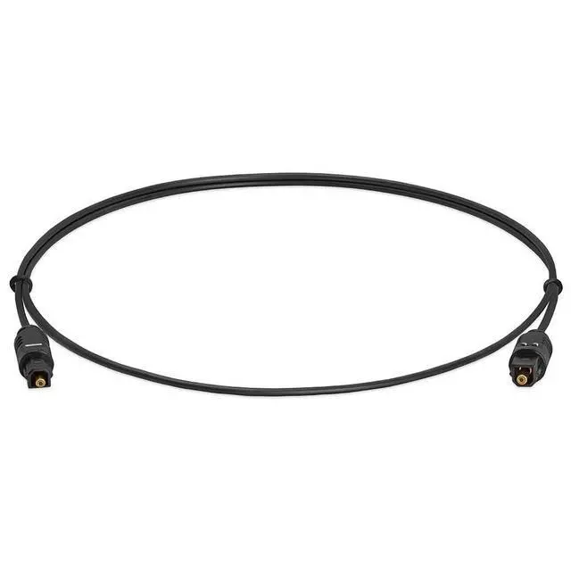 Alt view image 2 of 6 - Optical Audio Cable 1.5 ft Toslink Cable Slim Fiber Optic Cable Gold Plated Slim Optical Cord Digital S/PDIF Audio for Soundbar, AV Receivers, TV Sound Bar, Game Console