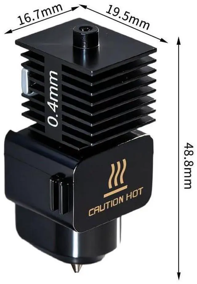 Alt view image 3 of 6 - Bamboo A1 Mini/A1 3D Printer 0.4 Nozzle Kit,Hotend Print Head Hot End Kit Upgrade High-Temperature 0.4MM Hardened Steel Nozzles Replacement for Bambu Lab 3D Printer Accessories (1pcs)