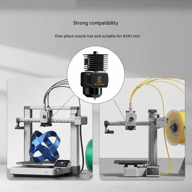 Alt view image 6 of 6 - Bamboo A1 Mini/A1 3D Printer 0.4 Nozzle Kit,Hotend Print Head Hot End Kit Upgrade High-Temperature 0.4MM Hardened Steel Nozzles Replacement for Bambu Lab 3D Printer Accessories (1pcs)
