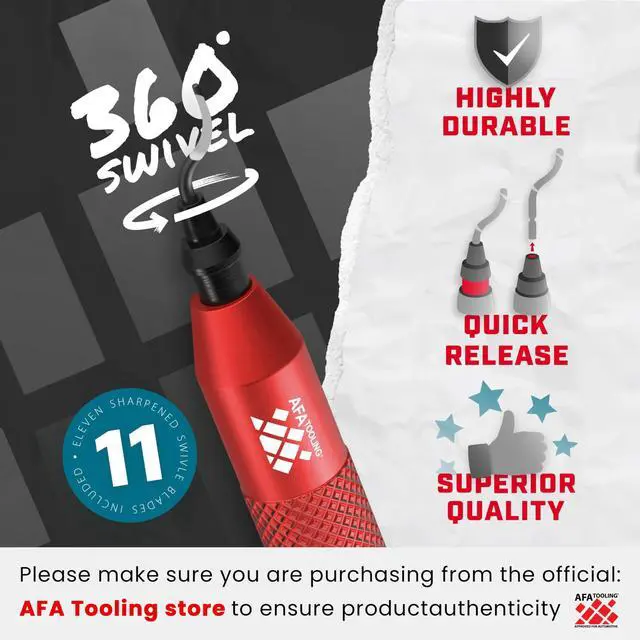 Alt view image 2 of 6 - Deburring Tool with 11 High Speed Steel Swivel Blades - Works on Metal, Resin, PVC Pipes, Copper, Plastic and 3D Printed Edges - Plumbing & 3D Printing Burr Removal Reamer Tool