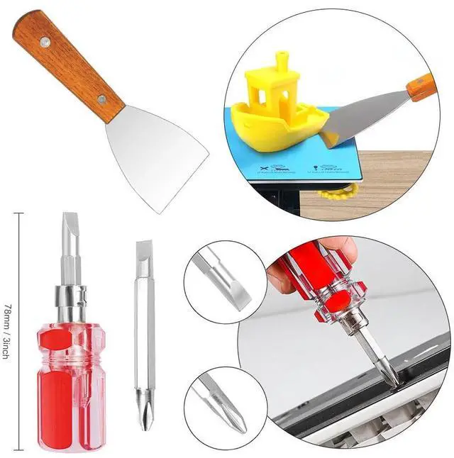 Alt view image 4 of 7 - 54 PCS 3D Printer Tool Kit, 3D Printer Accessories Kit for Cleaning, Removal Finishing Cutting, Include Metal Deburring Tool, Removal Tools, Nozzle Cleaning Kit and More, for Bambu, Ender 3, Kobra