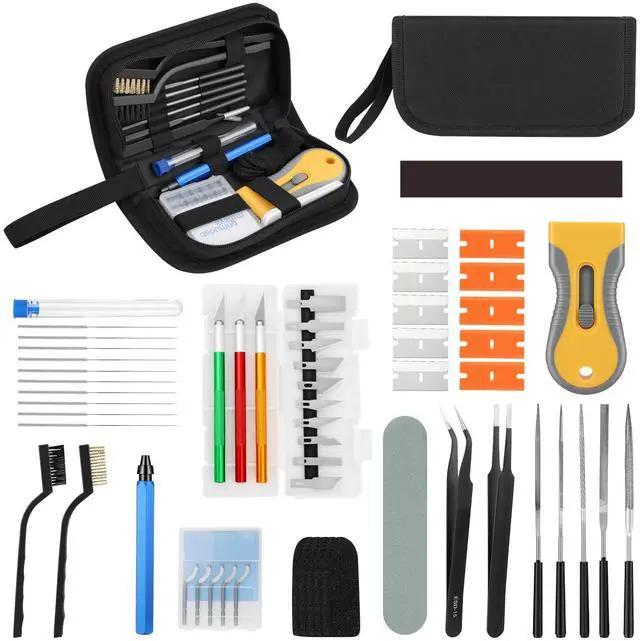 Main image of 3D Printer Tools Kit - 58PCS 3D Printer Accessories 3D Printing Tool Kit with Nozzle Cleaning Kit, Deburring Tool, Scraper, Files, Carving Knife, Tweezers 3D Print Tools for FDM/SLA/Bambu lab