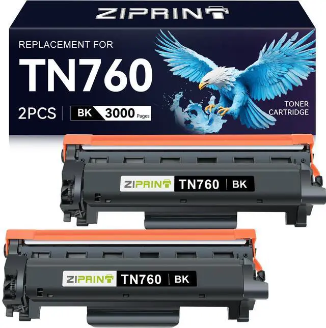 Main image of TN760 Toner Cartridges Compatible Replacement for Brother TN760 TN730 TN-730 High Yield for MFC-L2710DW MFC-L2750DW DCP-L2550DW HL-L2350DW HL-L2395DW HL-L2370DW (Black, 2 Pack)