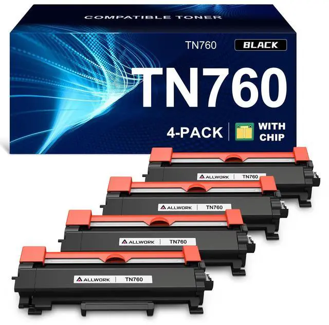 Main image of TN760 Compatible Toner Cartridge Replacement for Brother TN760 TN730 for Brother Printer HL-L2350DW L2370DW L2390DW HL-L2395DW MFC-L2690DW MFC-L2710DW MFC-L2717DW MFC-L2750DW (Black, 4-Pack)
