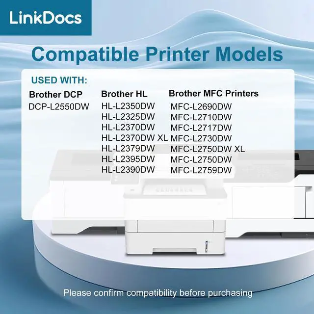 Alt view image 3 of 6 - TN760 High Yield Toner Cartridge Replacement for Brother TN-760 TN730 to Use with HL-L2350DW HL-L2395DW HL-L2390DW HL-L2370DW MFC-L2750DW MFC-L2710DW DCP-L2550DW Printer
