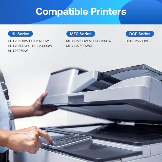 Main image of Compatible Toner Cartridge Replacement for Brother TN760 TN-760 TN730 with HL-L2350DW HL-L2370DW MFC-L2750DW DCP-L2550DW Printer (Black 4 Pack)