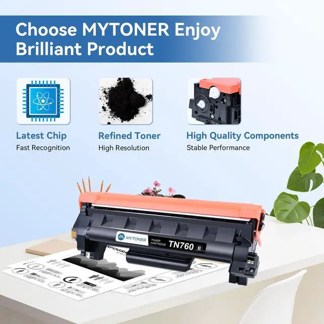 Alt view image 6 of 7 - Compatible Toner Cartridge Replacement for Brother TN760 TN-760 TN730/760 TN-730 High Yield MFC-L2690DW 2717DW MFC-L2750DW HL-L2350DW MFC-L2710DW HL-L2395DW Printer Black, 4Pack