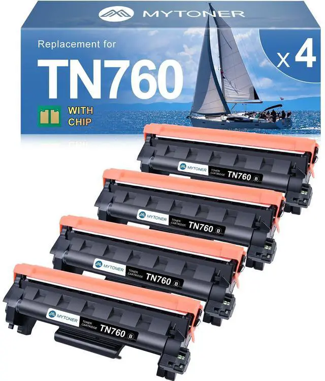 Main image of Compatible Toner Cartridge Replacement for Brother TN760 TN-760 TN730/760 TN-730 High Yield MFC-L2690DW 2717DW MFC-L2750DW HL-L2350DW MFC-L2710DW HL-L2395DW Printer Black, 4Pack