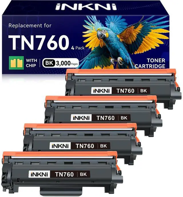 Main image of TN760 - Compatible Toner Cartridge Replacement for Brother TN-730/TN-760 730 TN-760 for MFC-L2710DW MFC-L2750DW DCP-L2550DW HL-L2350DW HL-L2395DW HL-L2370DW (4 Pack)