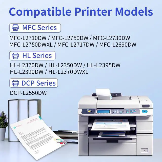 Alt view image 2 of 5 - TN760 TN-760 Toner 4 Pack Replacement for Brother TN760 TN730 TN-760 TN-730 Compatible with tn760 Toner for Brother Printer MFC-L2710DW MFC-L2750DW DCP-L2550DW HL-L2370DW Printer