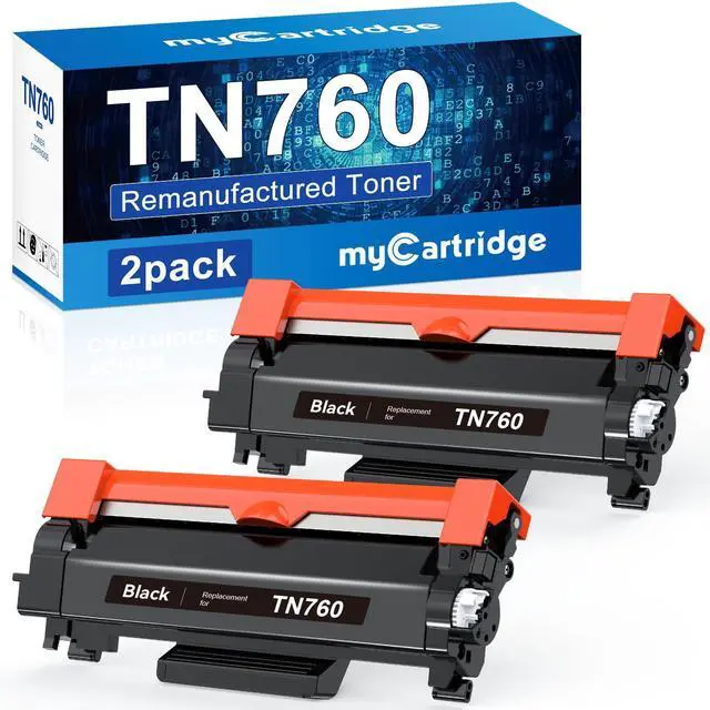 Main image of Remanufactured Toner Cartridge Replacement for Brother TN760 TN-760 TN730 TN-730 for MFC-L2710DW MFC-L2750DW HL-L2350DW HL-L2370DW HL-L2395DW HL-L2390DW Printer(Black,TN760 2Pk)