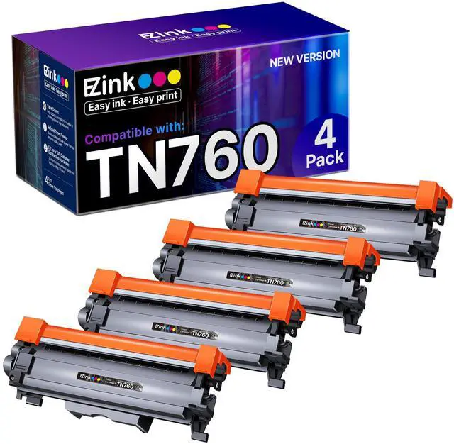 Main image of TN760 Toner for Brother Printer Compatible for Brother TN-760 TN730 TN-730 Toner Cartridges to Use with MFC-L2710DW MFC-L2750DW HL-L2350DW HL-L2370DW HL-L2395DW L2390DW DCP-L2550DW (4 Black)