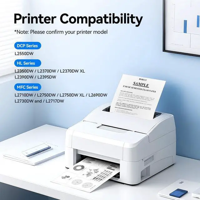 Alt view image 2 of 7 - TN730 Toner Cartridge Black 2-Pack Printer Replacement Compatible for Brother TN-730 TN760 TN-760 MFC-L2710DW MFC-L2750DW DCP-L2550DW HL-L2350DW HL-L2395DW HL-L2370DW HL-L2390DW MFC-L2690DW HL-L2325DW