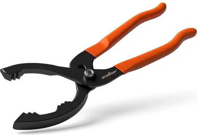 Main image of 12" Adjustable Oil Filter Pliers, Adjustable Oil Filter Wrench Removal Tool (Orange)