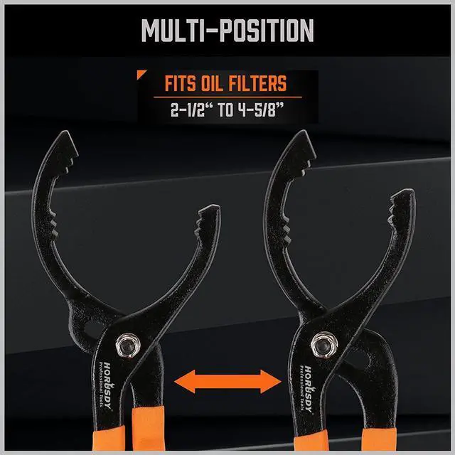 Alt view image 5 of 7 - 12" Adjustable Oil Filter Pliers, Adjustable Oil Filter Wrench Removal Tool (Orange)