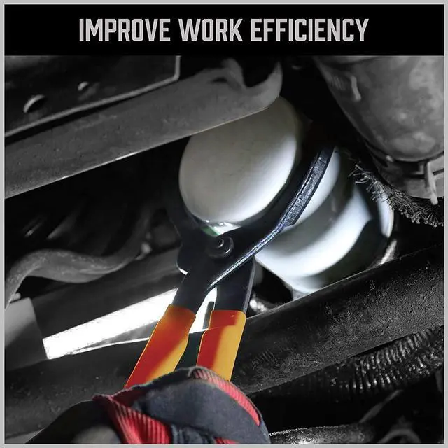 Alt view image 7 of 7 - 12" Adjustable Oil Filter Pliers, Adjustable Oil Filter Wrench Removal Tool (Orange)