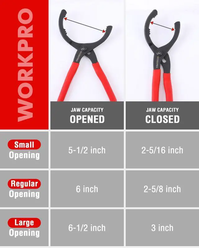 Alt view image 4 of 7 - 2-Piece Oil Filter Wrench Set, 12 Adjustable Oil Filter Plier & 3-Jaw Universal Oil Filter Removal Tool, for Easy Oil Changes, Ideal for Car, Motorcycle, Truck Maintenance & Home Garage Use