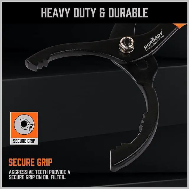 Alt view image 4 of 7 - 12" Adjustable Oil Filter Pliers, Adjustable Oil Filter Wrench Removal Tool (Orange)