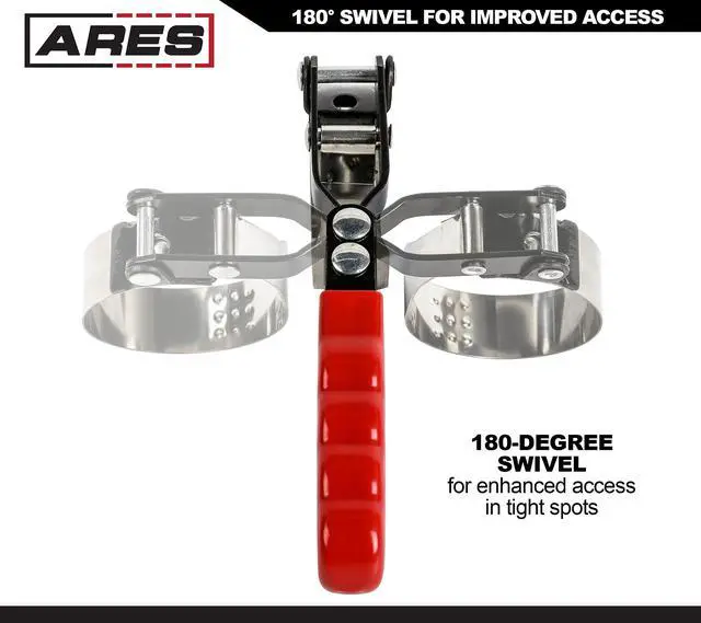 Alt view image 4 of 7 - 56065-4-Piece Swivel Oil Filter Wrench Set with Storage Pouch - Wrenches Cover 2 3/4-Inch to 5 1/4-Inch (70mm to 133mm) Diameter Filters - 180-Degree Swivel - Automatically Tightens on Filter