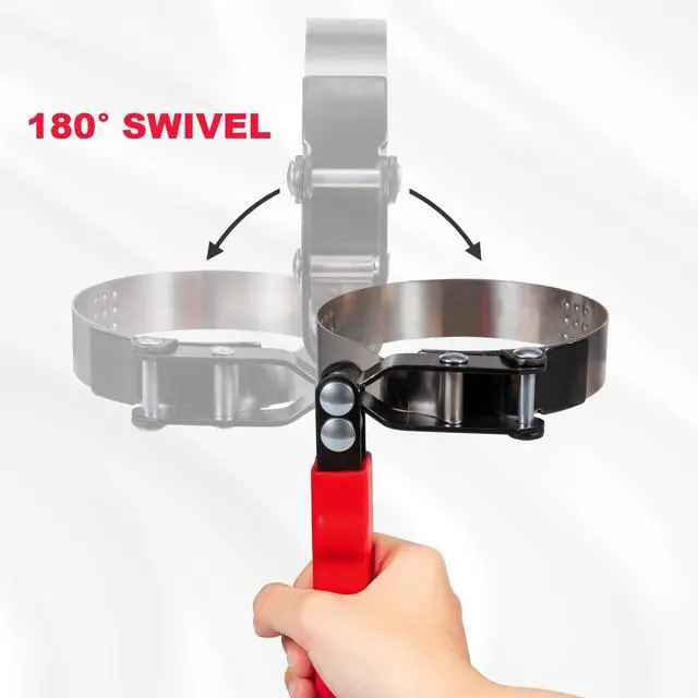 Alt view image 4 of 6 - Swivel Oil Filter Wrench Set of 5 Adjustable Wrench 2-3/4" to 5-1/4" (70-133mm) 12" Universal Oil Filter Removal Tool for 4S Shop Auto Repair Mechanic DIY Generator Small Engine