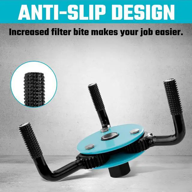 Alt view image 3 of 5 - Adjustable Oil Filter Wrench, Magnetic 3-Jaw Oil Filter Removal Tool, Large Sizes from 3" to 5.51"(76mm to 140mm), Ideal for Cars, Trucks, Tractor