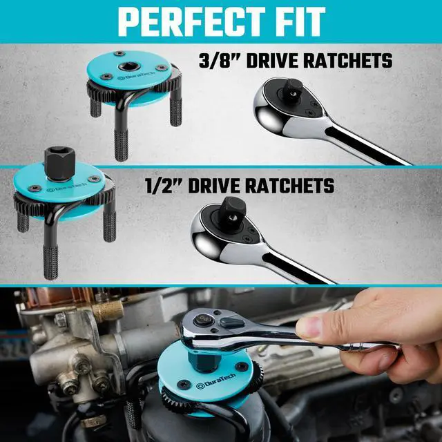 Alt view image 5 of 5 - Adjustable Oil Filter Wrench, Magnetic 3-Jaw Oil Filter Removal Tool, Large Sizes from 3" to 5.51"(76mm to 140mm), Ideal for Cars, Trucks, Tractor