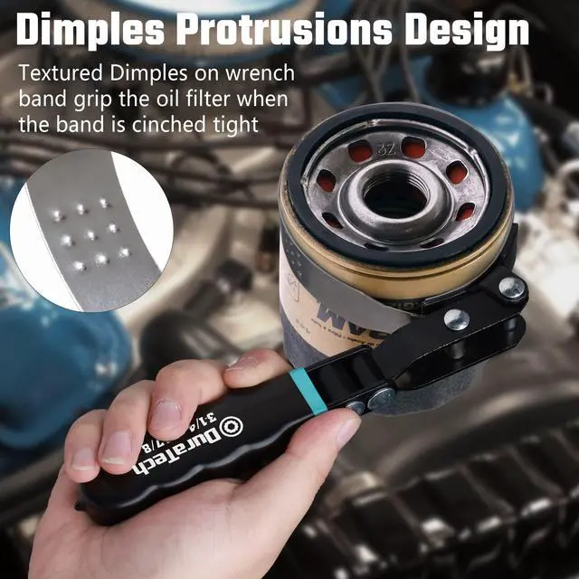 Alt view image 3 of 7 - 8-Piece Oil Filter Swivel Wrench Set, Wrenches Cover 2-3/4" to 5-1/4", 9" & 12" Adjustable Oil Filter Pliers, Universal 3-Jaw Removal Tool with 1/2" to 3/8" Adapter, Organized in Storage Case