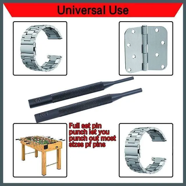Alt view image 5 of 6 - 8 Pieces Pin Punch Set, Kit Removing Repair Tool with Holder for Automotive, Watch Repair,Jewelry and Craft