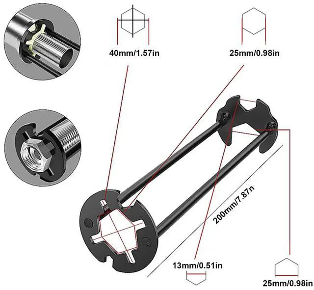 Alt view image 2 of 6 - Basin Wrench 2 PCS, Faucet Wrench for Sink Faucet Installation Removal Tool, Under Sink Plumbing Wrench for Tight Spaces Kitchen Bathroom
