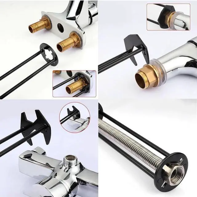 Alt view image 4 of 6 - Basin Wrench 2 PCS, Faucet Wrench for Sink Faucet Installation Removal Tool, Under Sink Plumbing Wrench for Tight Spaces Kitchen Bathroom