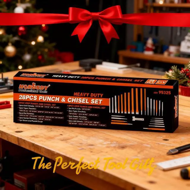 Alt view image 3 of 5 - 28-Piece Heavy Duty Punch and Chisel Set, Including Taper, Cold Chisels, Pin, Center Punch