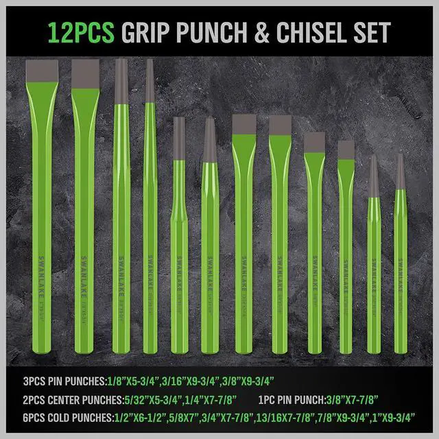 Alt view image 2 of 6 - 28-piece Punch and Chisel Set, Including Pin Punches, Taper Punch, Cold Chisels, Center Punches