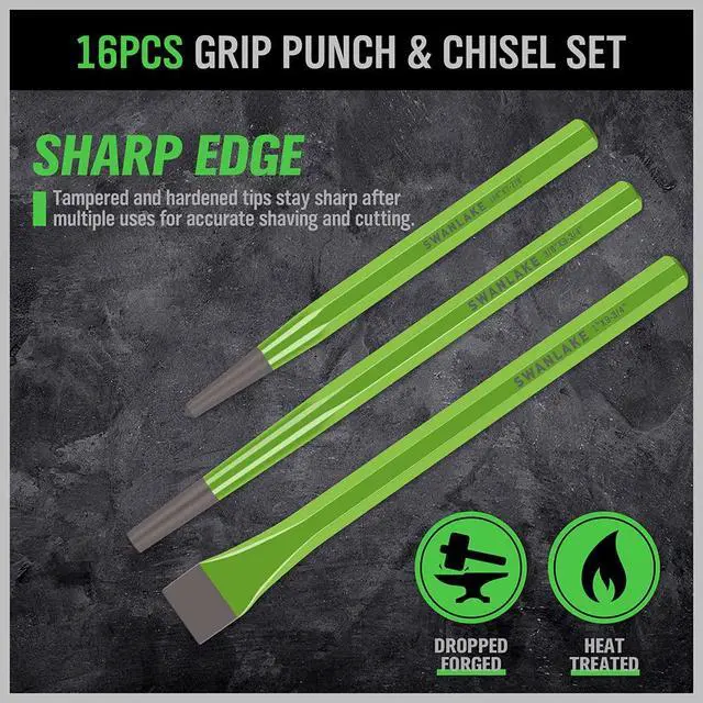 Alt view image 4 of 6 - 28-piece Punch and Chisel Set, Including Pin Punches, Taper Punch, Cold Chisels, Center Punches