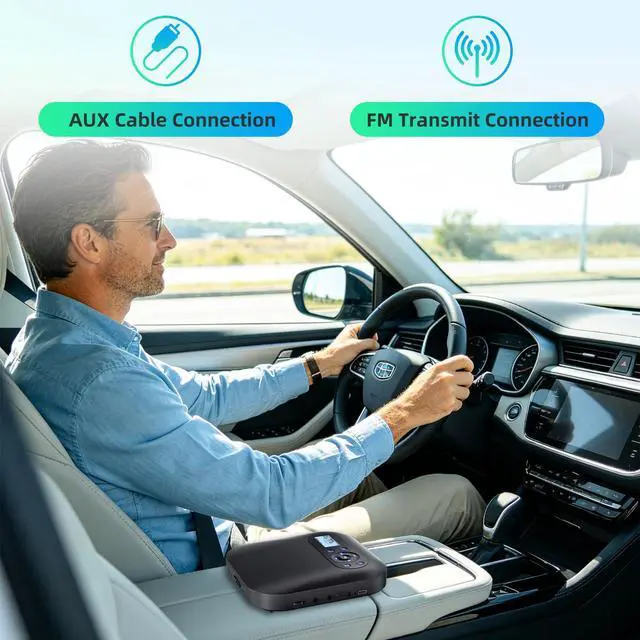 Alt view image 5 of 7 - Portable CD Player with Bluetooth, Discman Player with Dual Speakers, FM Transmitter, Rechargeable Battery, AUX and Headphones, AntiSkip for Car, LCD Backlight for Home Upgraded