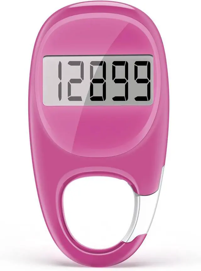 Main image of Simple Pedometer for Walking, Accurate Step Tracker with Carabiner, 3D Step Counter for Men Seniors