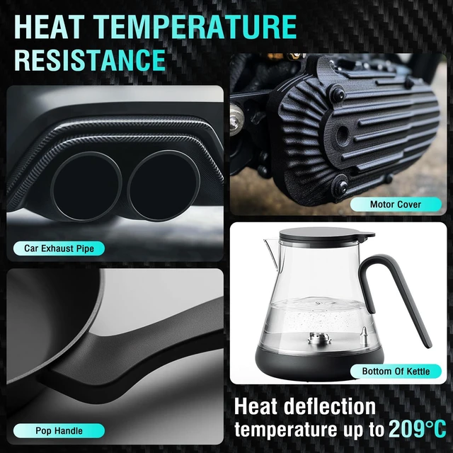 Alt view image 5 of 7 - SUNLU PA6-CF20 Carbon Fiber Nylon 3D Printing Filament 1.75mm, 1KG, Black | 20% Carbon Fiber Reinforced, Heat Resistant up to 209°C, Stiff & Strong & Heat Resistant PA6 CF Filament