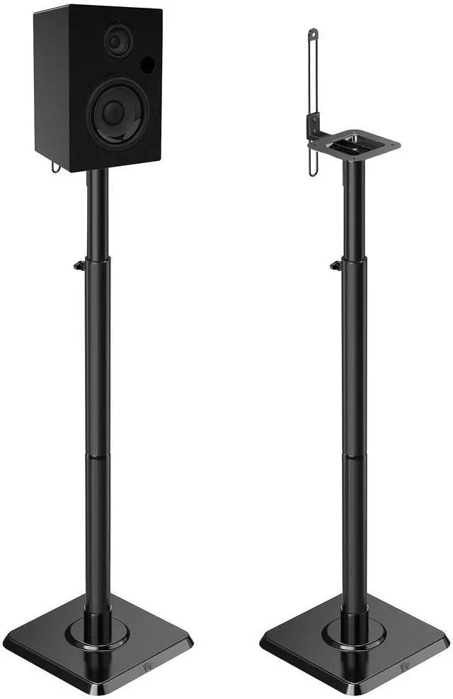 Main image of Height Adjustable Speaker Stands for Bookshelf Speakers | Universal Fit, 11 lbs Capacity, Set of 2 for Bose Polk JBL Sony Yamaha - 42" Max Height