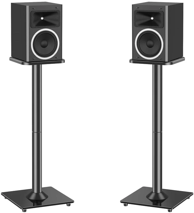 Main image of Universal Speaker Stands Pair for Surround Sound Home Theater, 31" Height Floor Speaker Stands Max 22LBS, Bookshelf Studio Satellite Speakers Fit Klipsch Polk Yamaha, Non Slip Pad Easy Install