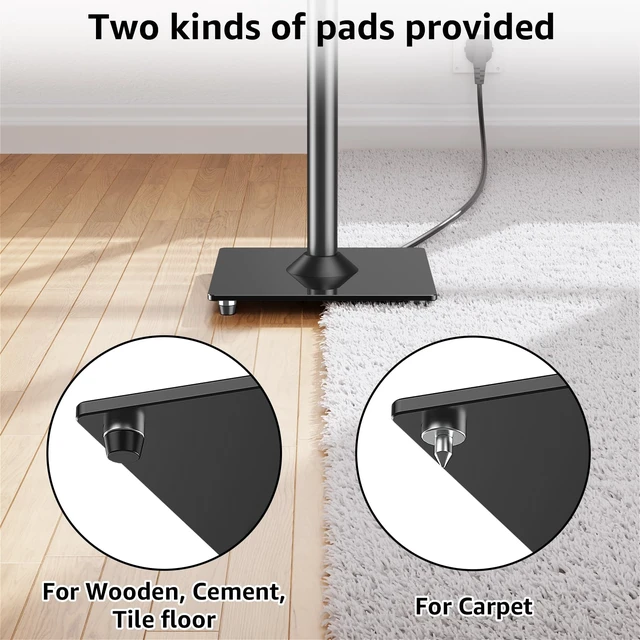 Alt view image 5 of 7 - Universal Speaker Stands Pair for Surround Sound Home Theater, 31" Height Floor Speaker Stands Max 22LBS, Bookshelf Studio Satellite Speakers Fit Klipsch Polk Yamaha, Non Slip Pad Easy Install