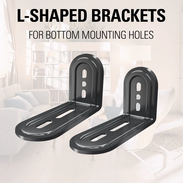 Alt view image 4 of 7 - Soundbar Mount Fits Most Sound Bars Up to 15 lbs, Mounting Soundbar Above or Under TV, Sound Bar Mounting Brackets for TV, Sound Bar Mount with Detachable Extension Plates MD5422